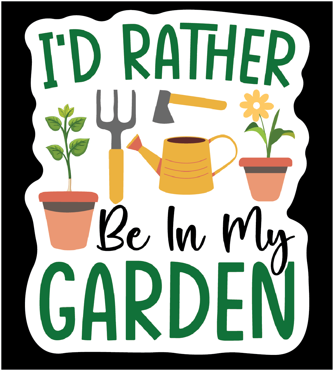 Garden Themed Sticker 6 choices