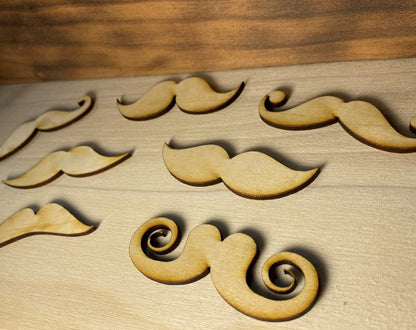 Wooden Mustache Laser Cut