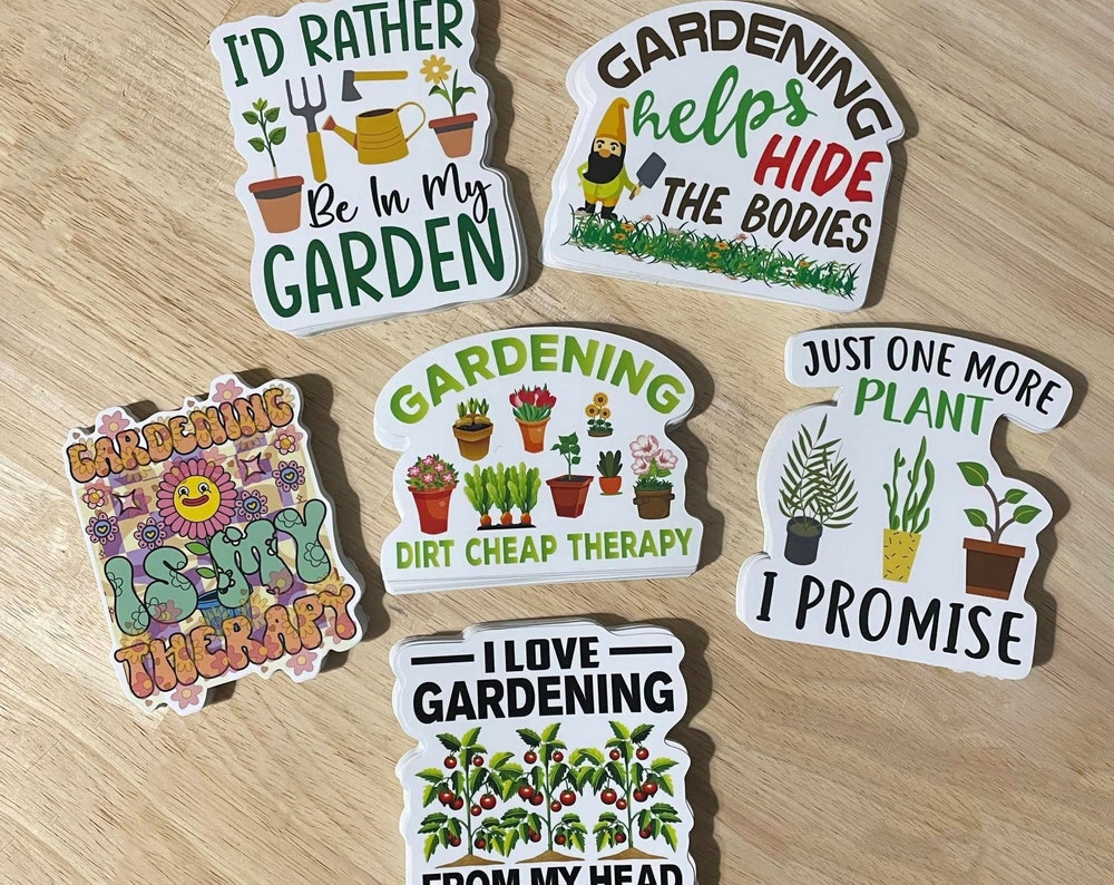 Garden Themed Sticker 6 choices